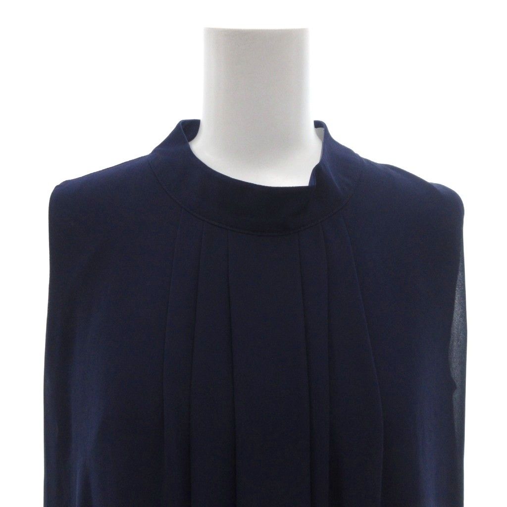 美品 バーニーズニューヨーク ノースリーブ ワンピース ネイビー 38 M 紺 バーニーズニューヨーク BARNEYS NEW YORK ノースリーブワンピース