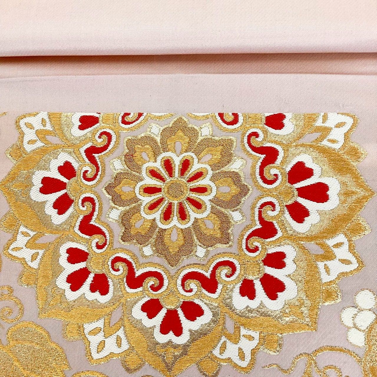 6257］袋帯 華紋吉祥文 金彩 六通 金 正絹 着物 フォーマル - メルカリ