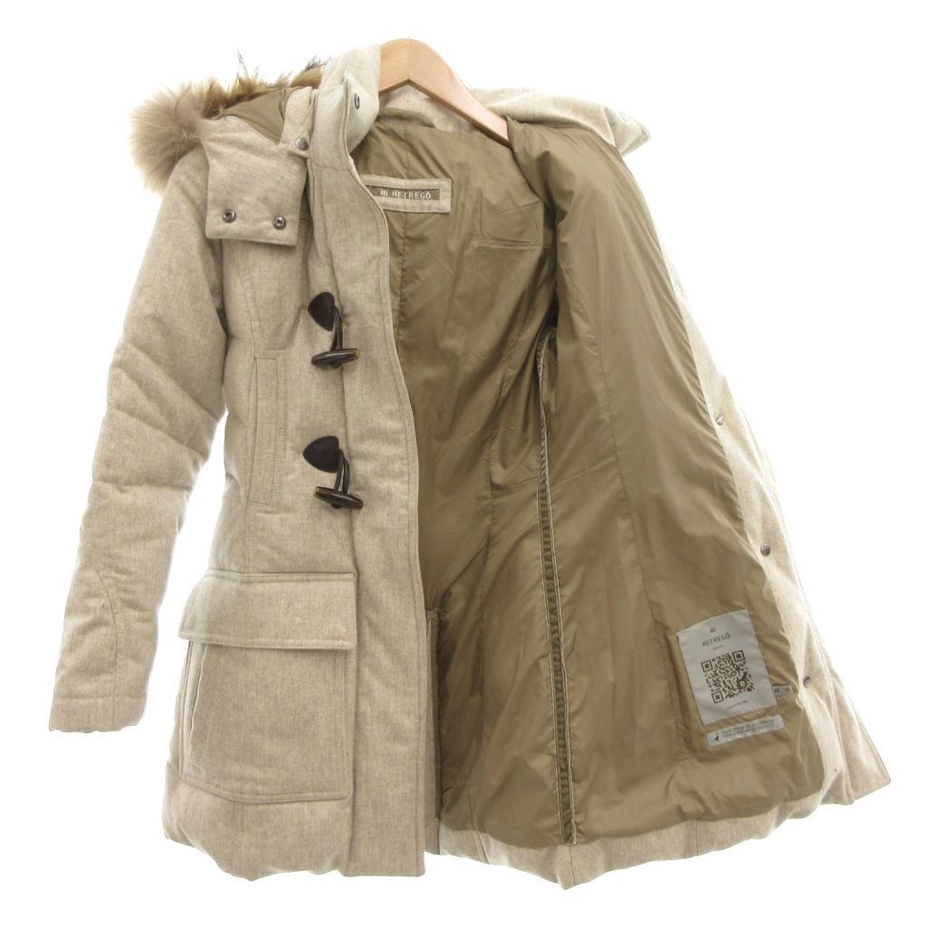 エトレゴ HETREGO ダウンコート 38 ウールメルトン トグルボタン