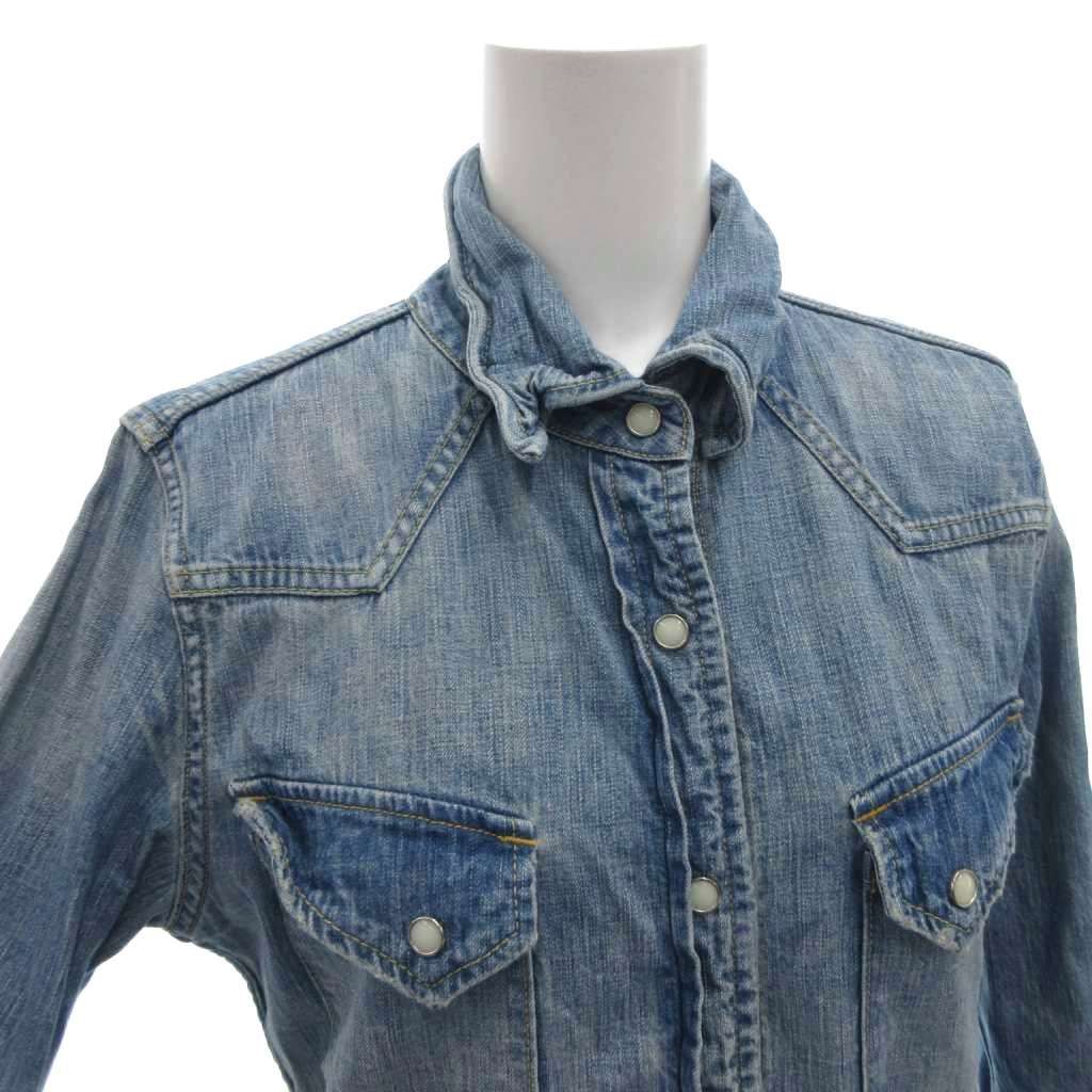 レミレリーフ REMI RELIEF ウエスタンシャツ デニム 長袖 M インディゴ