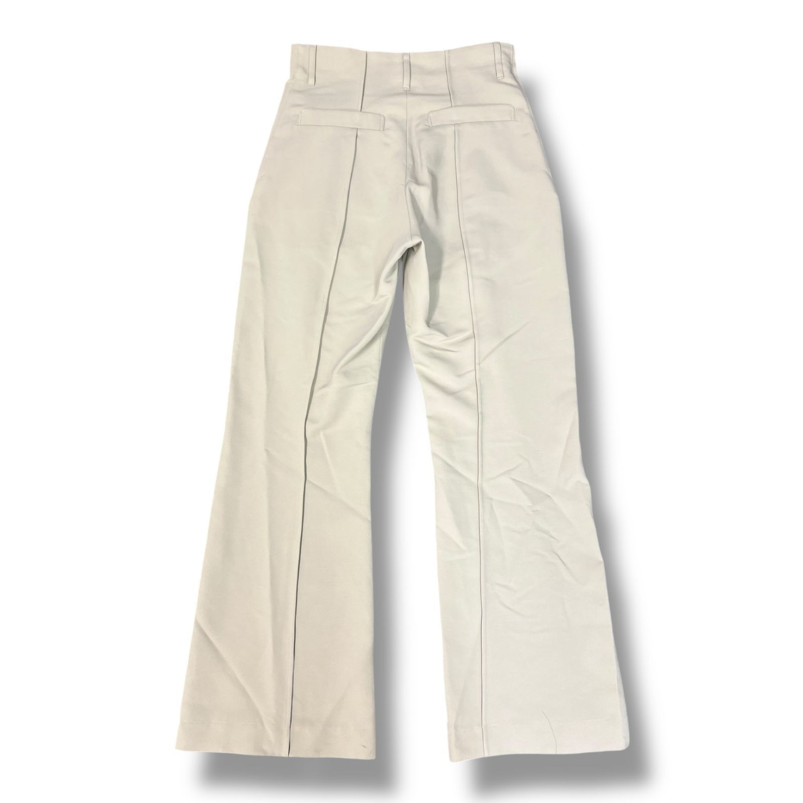 参考上代37400円 YOHEI OHNO Center seam flare pants センターシームフ パンツ スラックス ヨウヘイオオノ OH-24 S-PT 1-A ベージュ 40 904 A 1