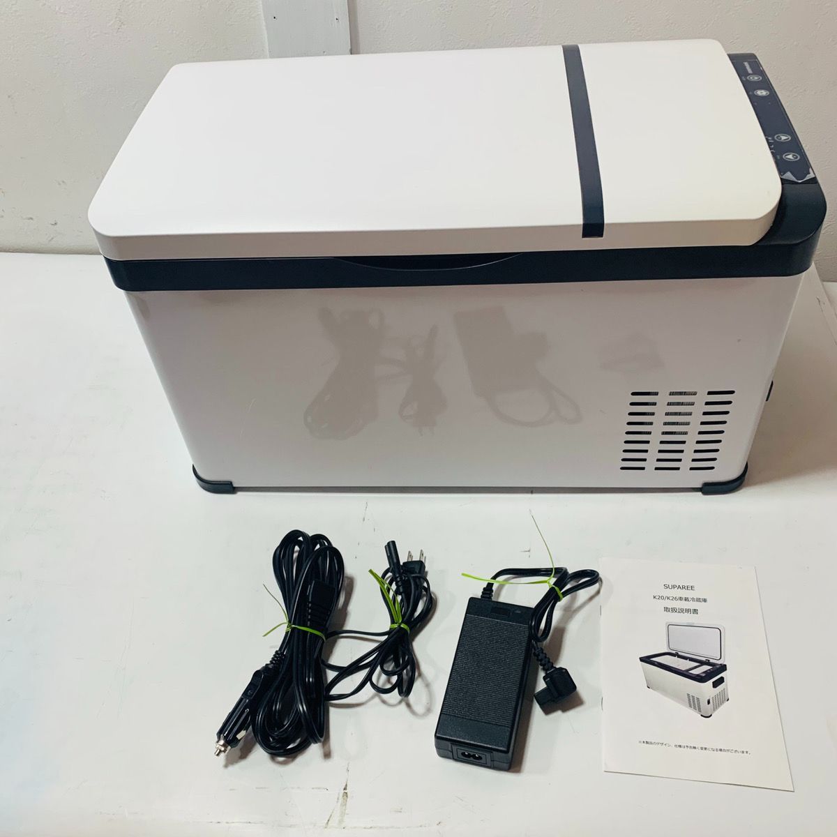 動作良好 SUPAREE 車載冷蔵庫 K 26 L ポータブル 冷凍庫 家庭用 車中泊 キャンプ 釣り 取説付