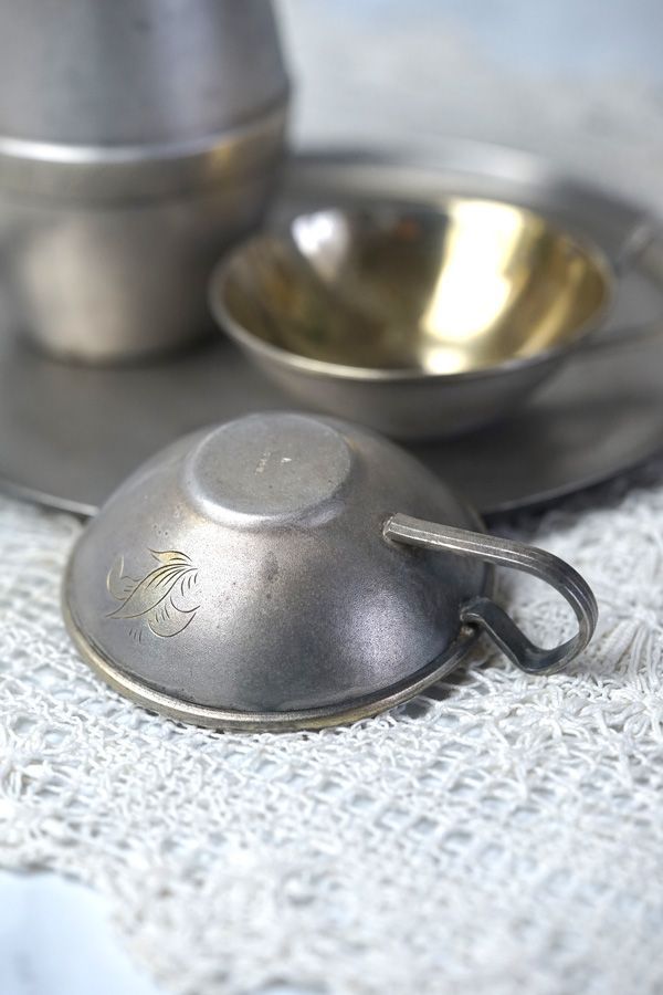 ゴールドプレート デミタスコーヒー4点セット