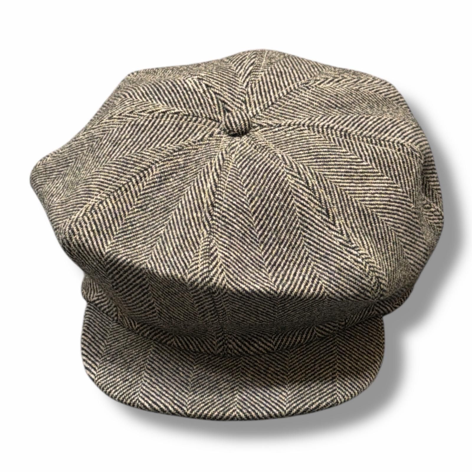 At Last ＆ Co ヘリンボーン キャスケット ハンチング 帽子 アット