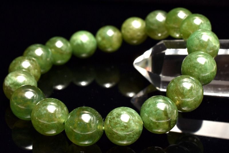  １点物 高発色 アイドクレース ベスビアナイト 11 mm ブレスレット パワーストーン 天然石 _MC 2226 ブレスレット バングル アクセサリー