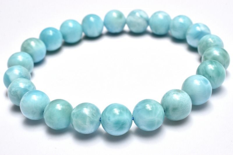  １点物 やわらかに広がる優しい水色 ラリマー 8 5 mm ブレスレット パワーストーン 天然石 _MC 2417 ブレスレット バングル アクセサリー
