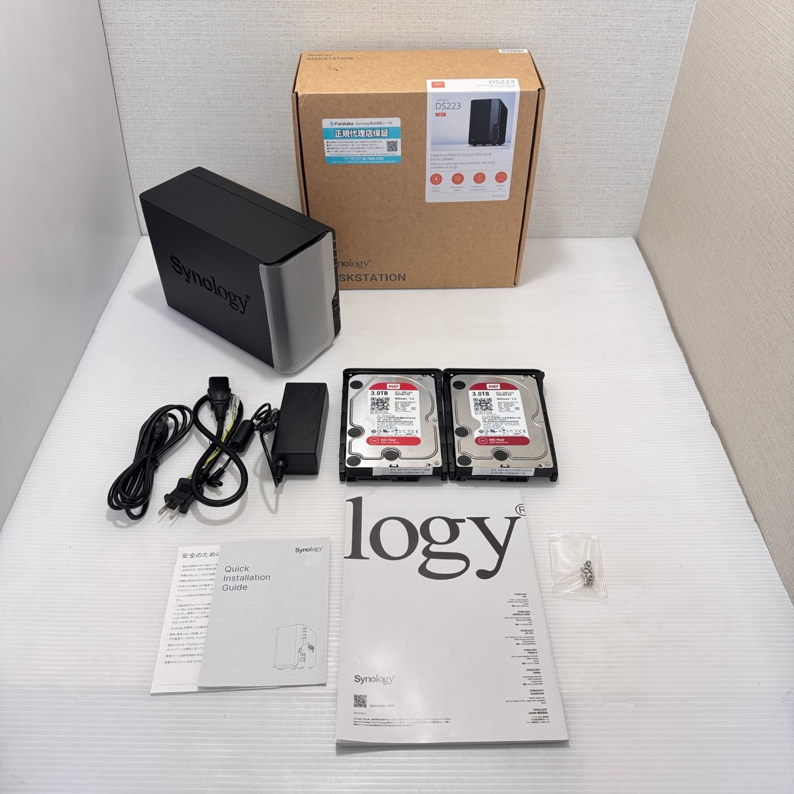 Synology DiskStation NAS DS 223 HDD WD Red 3 TB セット