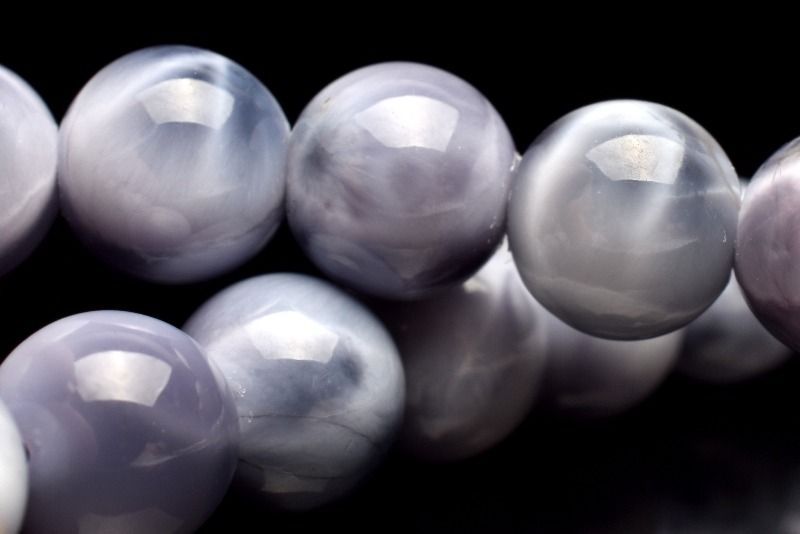 １点物 AAA アイテム パープルラリマー 6.5 mm ブレスレット パワーストーン 天然石 _MC 2444