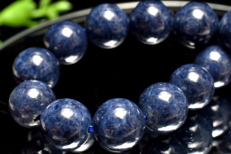 １点物 凛とした輝きを放つ深い青 サファイア 9.5 mm ブレスレット パワーストーン 天然石 _MC 2367