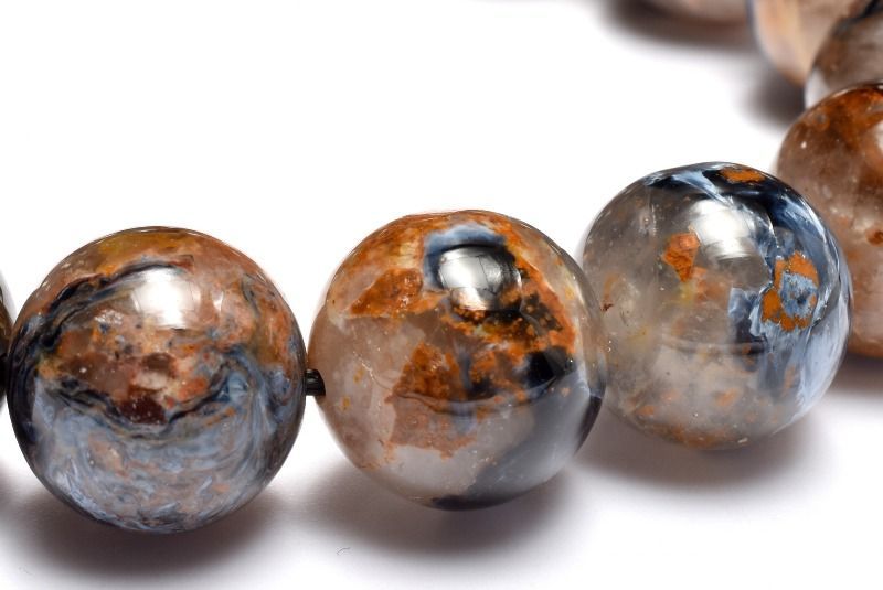 １点物 渦巻く模様が魅せる結晶美 ピーターサイトシリカ 13 mm ブレスレット パワーストーン 天然石 _MC 2396