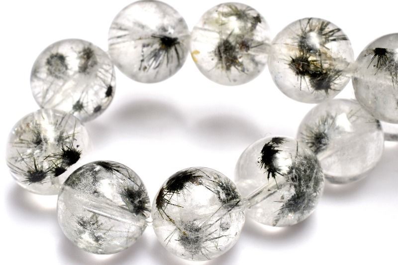 1点物】AAAA希少◇星入り ホーランダイトインクォーツ(ウニ水晶) 11mm