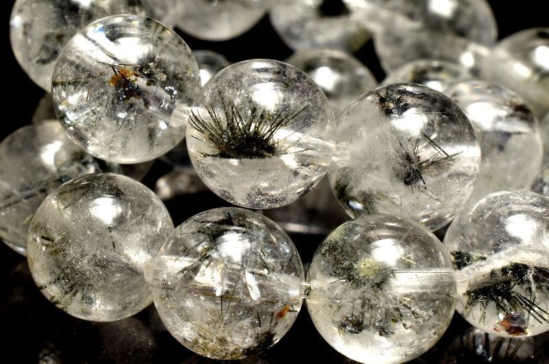  １点物 AAAA 星入り ホーランダイトインクォーツ ウニ水晶 9 mm ブレスレット パワーストーン 天然石 _MC 2467 ブレスレット バングル アクセサリー