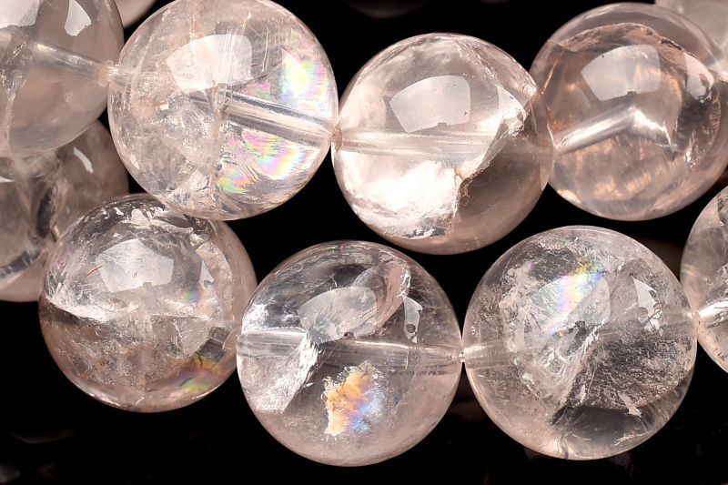 マダガスカル産◇虹入り アイリスローズクォーツ 11.5mm ブレスレット