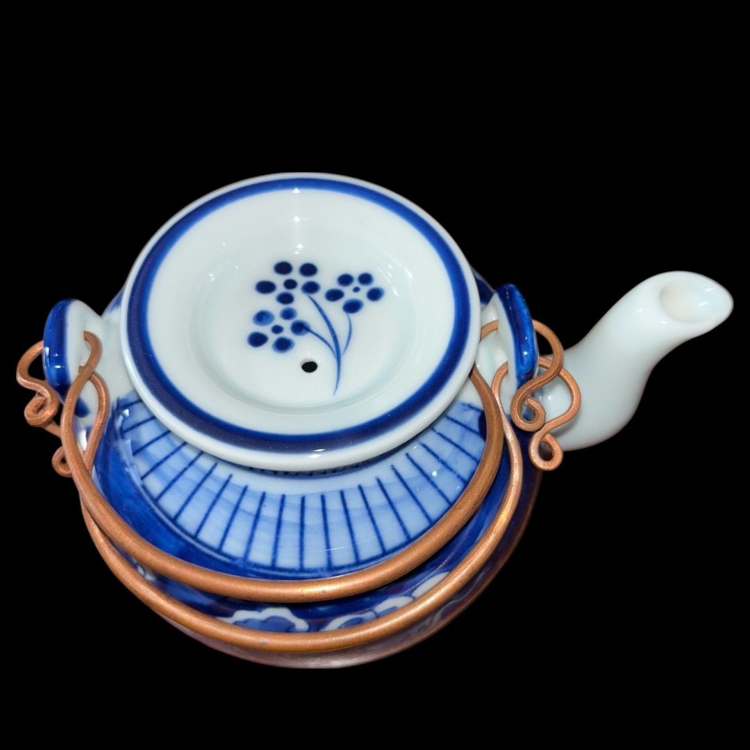 官庁御用達 [内府] 龍 急須 水差し 陶器 染付 茶器 京焼 希少 茶道具