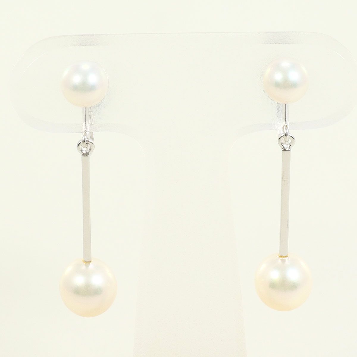 K 14 WG イヤリング clip-on earrings パール 真珠 総重量約3.3 g