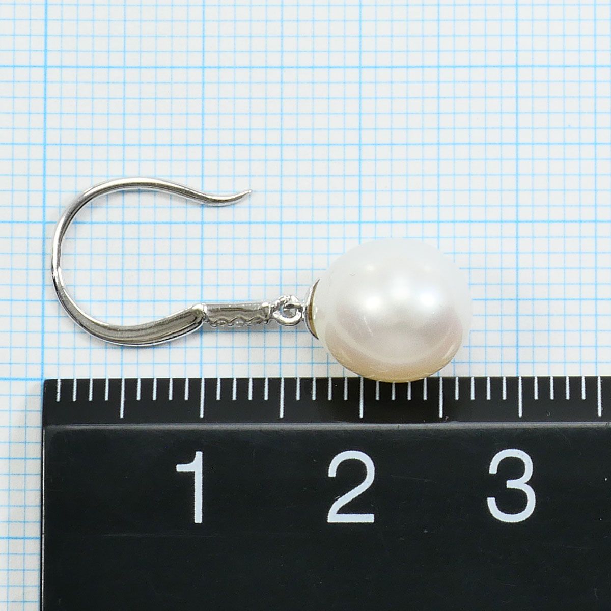 K14WG ピアス パール（真珠） ダイヤモンド 総重量約3.4g - メルカリ