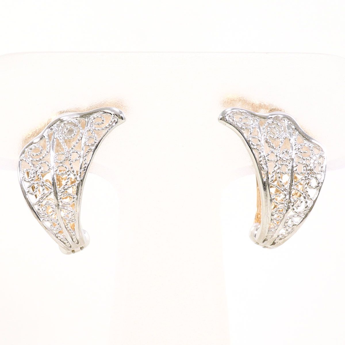 K 18 WGPG イヤリング clip-on earrings 総重量約2.4 g