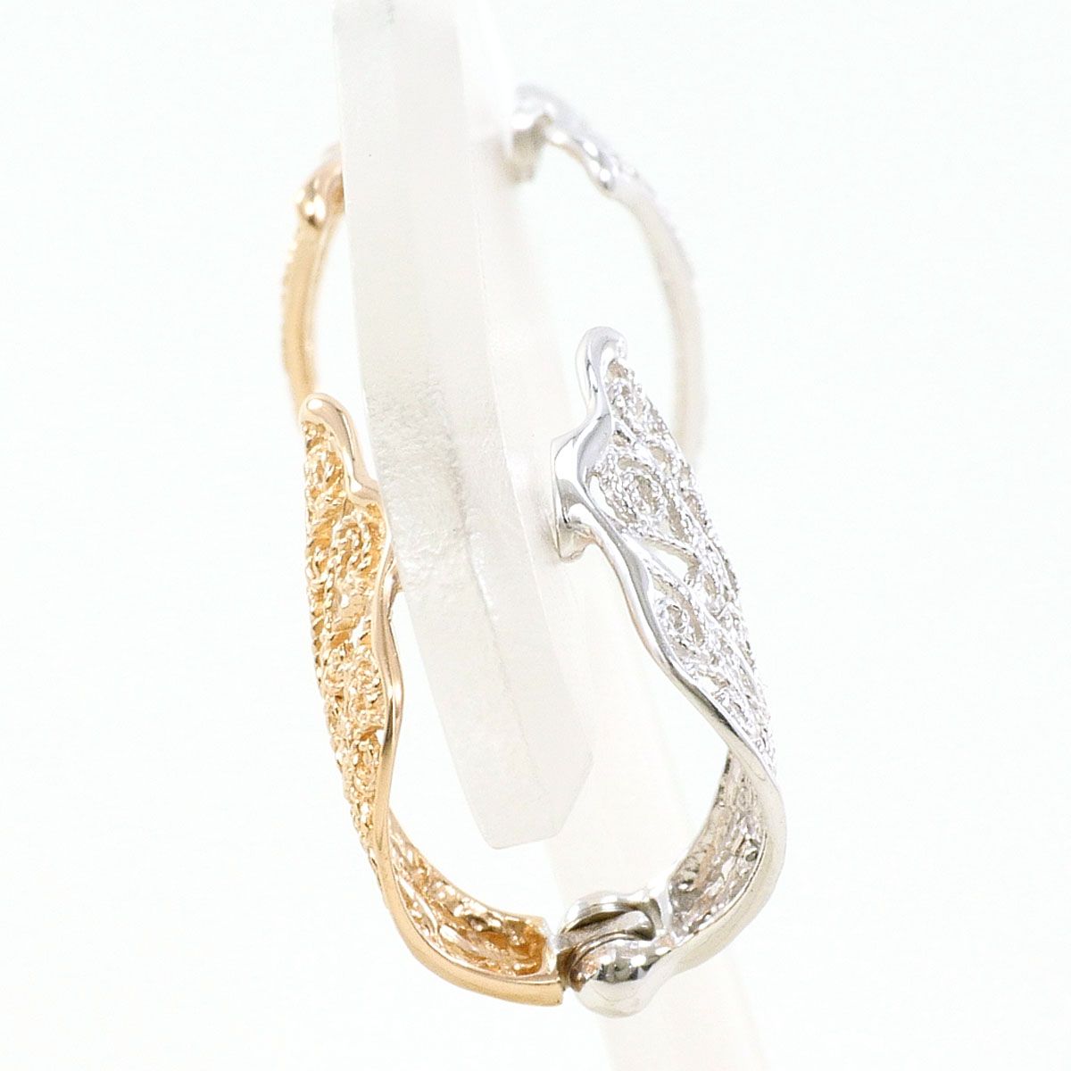 K 18 WGPG イヤリング clip-on earrings 総重量約2.4 g