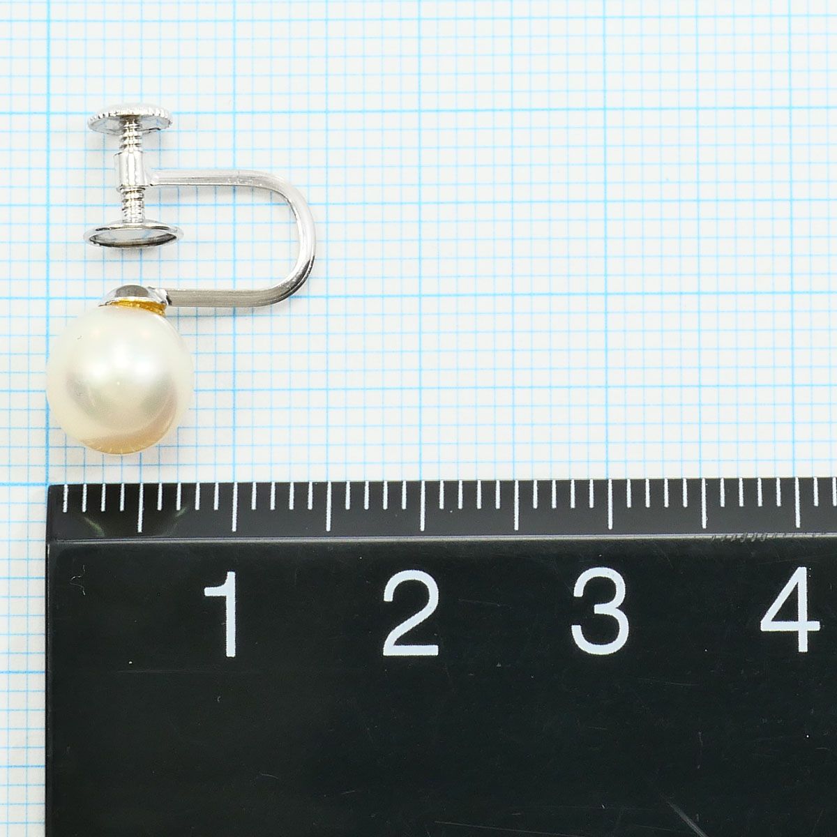  K 14 WG イヤリング clip-on earrings パール 真珠 総重量約2.4 g イヤリング アクセサリー