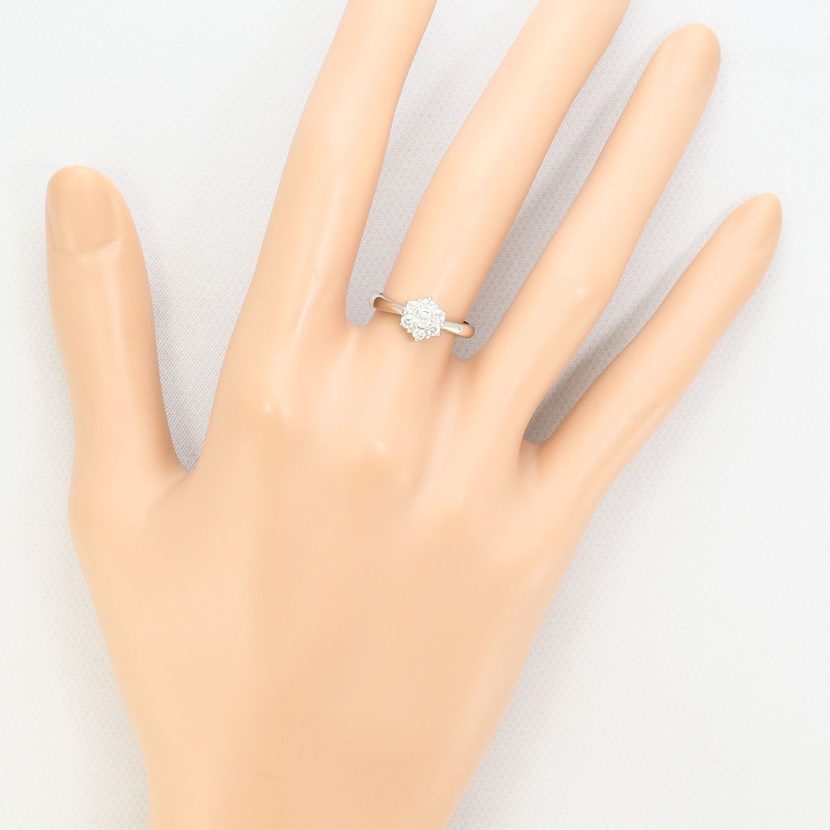 PT900/プラチナ リング・指輪 9号 ダイヤモンド 0.30 ct 総重量約2.7g