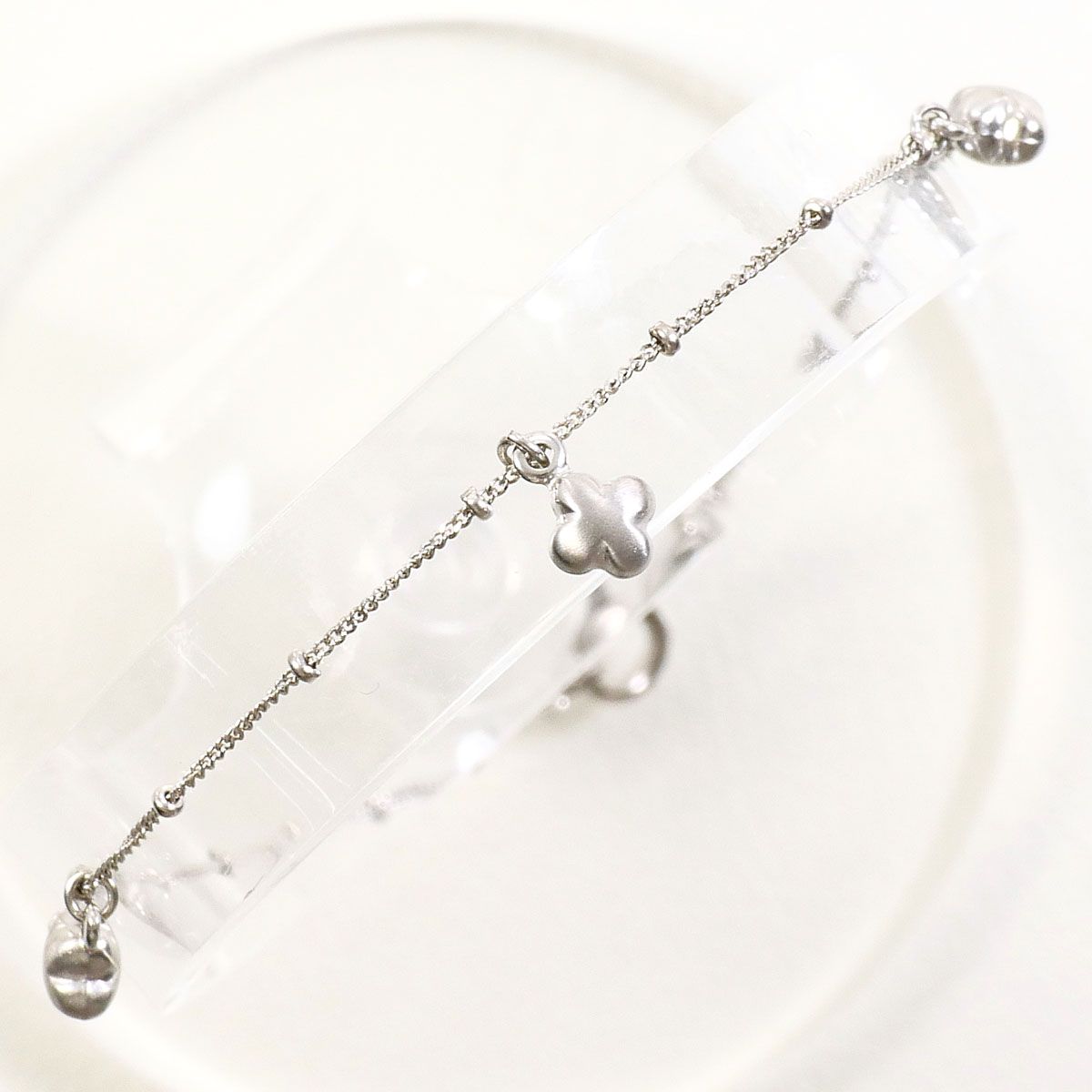 K18WG ブレスレット 総重量約1.0g 約18cm - メルカリ