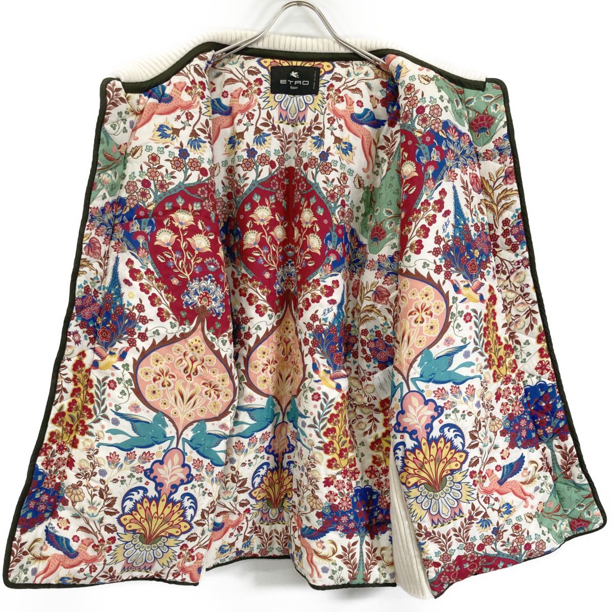 ETRO エトロ ﾎﾜｲﾄ ﾌｪｲｸｼｱﾘﾝｸﾞｺｰﾄ 38 - メルカリ