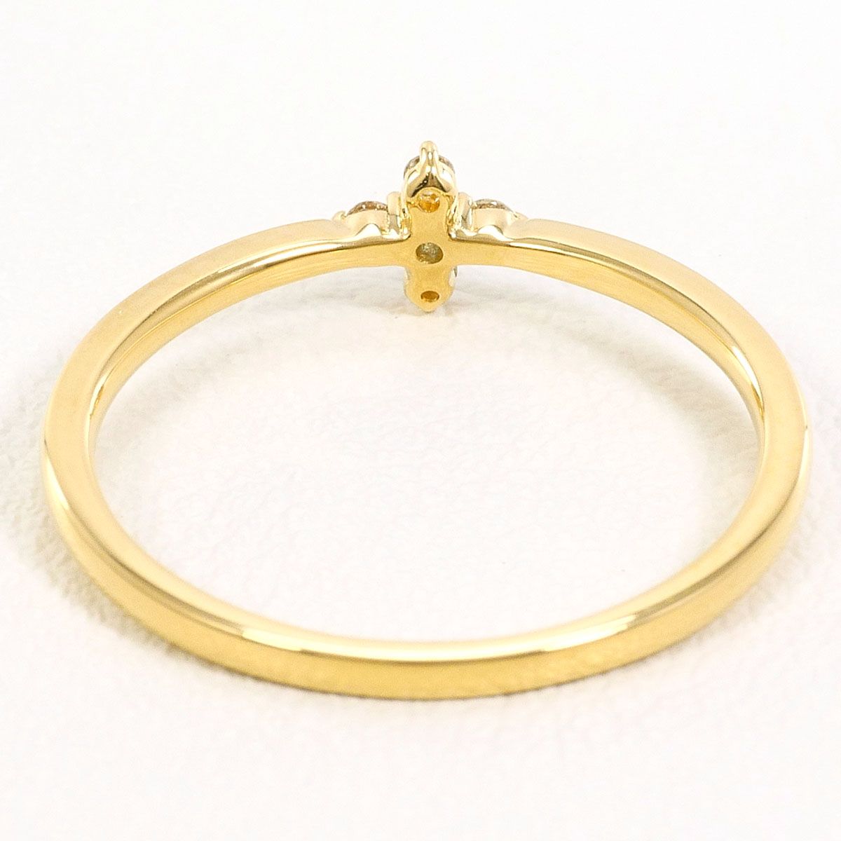 K18YG リング・指輪 11号 ダイヤモンド ブルーダイヤ 総重量約1.4g