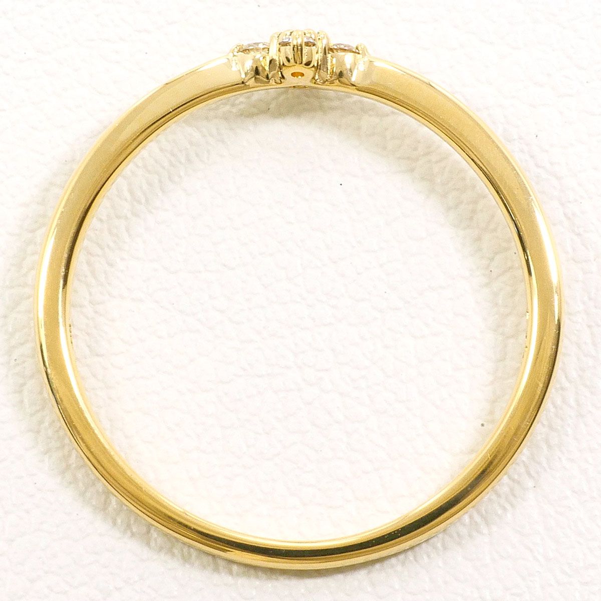 K18YG リング・指輪 11号 ダイヤモンド ブルーダイヤ 総重量約1.4g