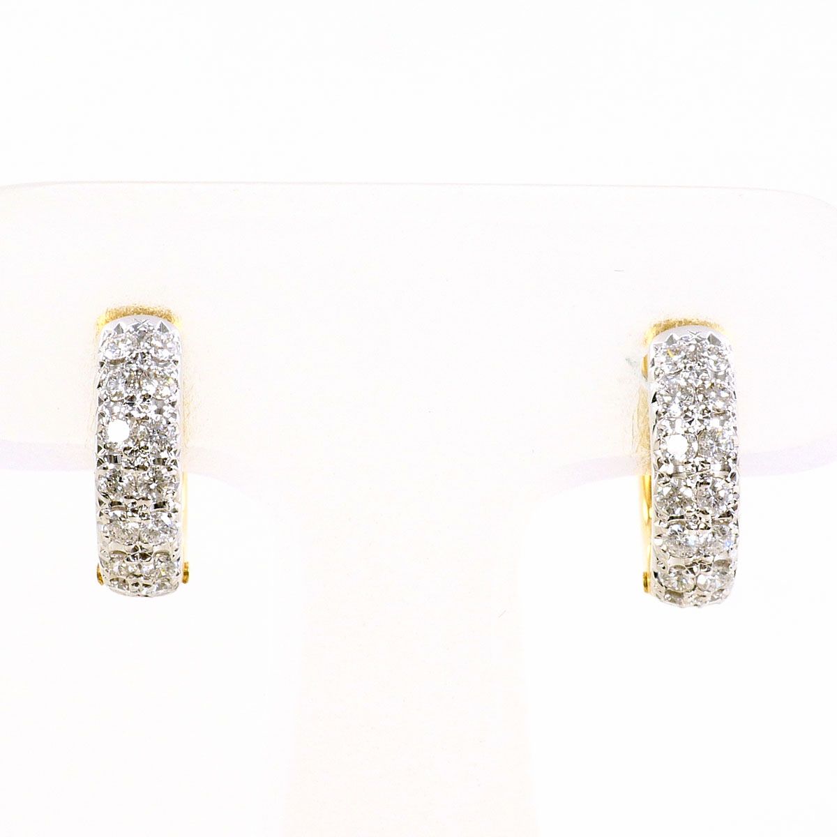K 18 YGWG イヤリング clip on earrings ダイヤモンド 0 ct 鑑別書 総重量約5 1 g