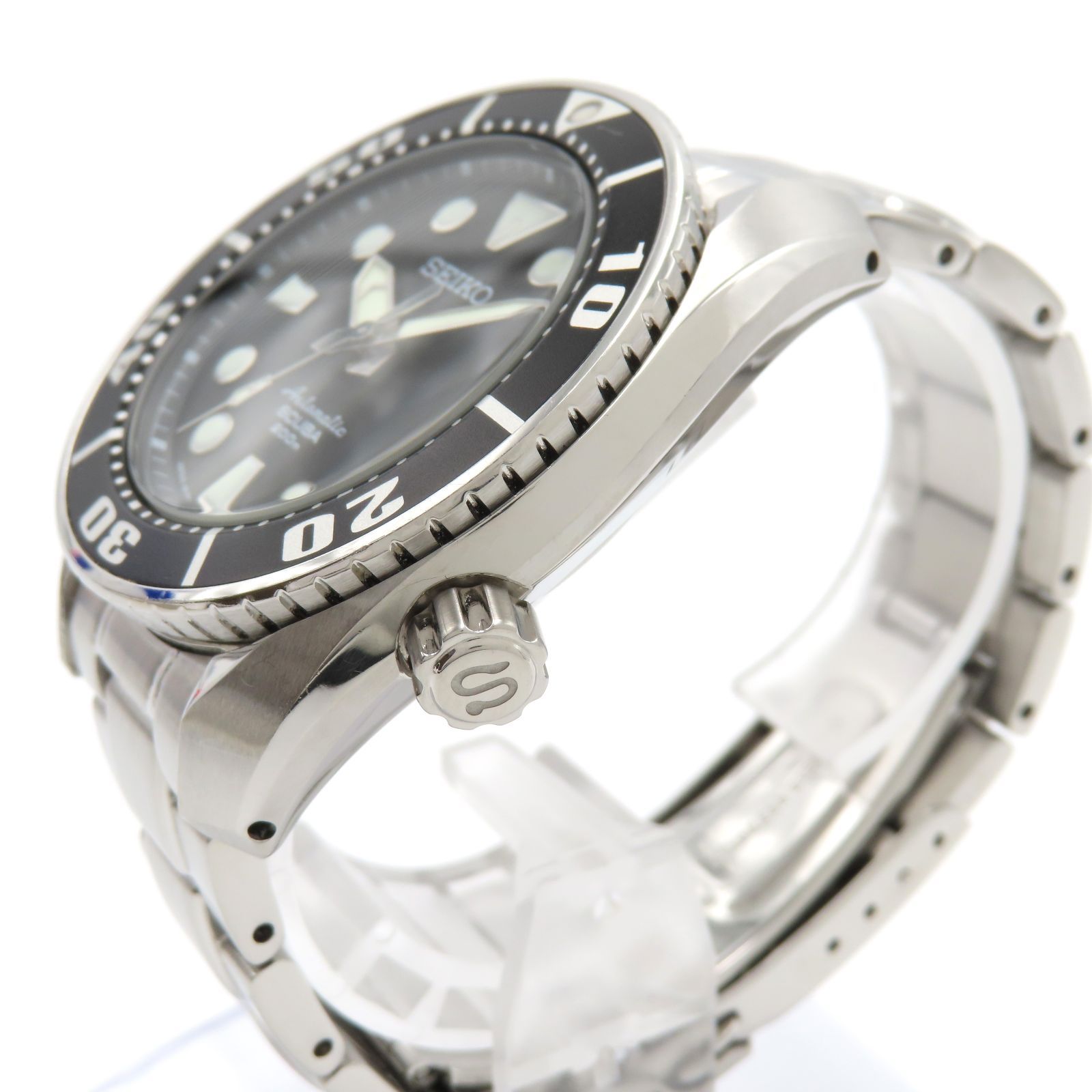 SEIKO セイコー SCUBA スキューバ 6 R 15-00 G 0 自動巻き AT ダイバー メンズ 腕時計 ブラック文字盤 黒 スクーバ SS オートマ 回転ベゼル