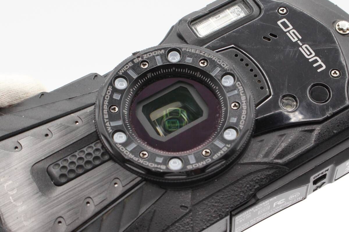  リコー RICOH WG 50 コンパクトデジタルカメラ 防水 ブラック バッテリー ♯433 コンパクトデジタルカメラ デジタルカメラ