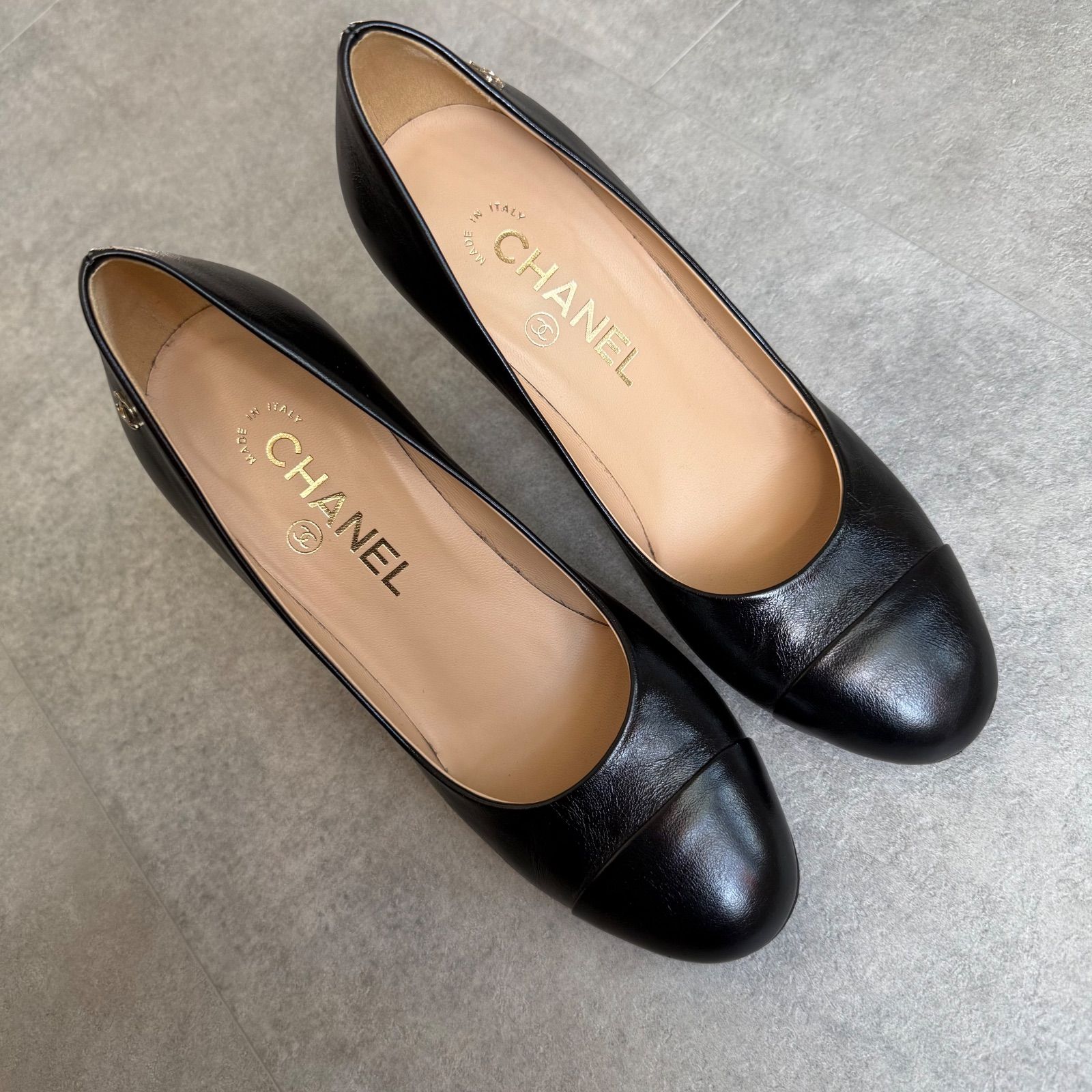 CHANEL ココマーク レザー ヒール パンプス 表記サイズ36(約23cm) CHANEL ココマーク レザー ヒール パンプス 表記サイズ36(約23cm