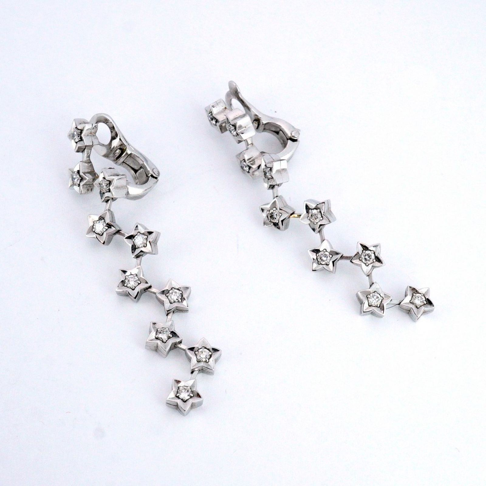シャネル Chanel イヤリング コメットスター 18 KWG ホワイトゴールド ダイヤモンドレディース