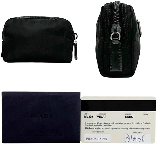 プラダ ミニ ポーチ ブラック NERO ヴェラ MV 339 ナイロン