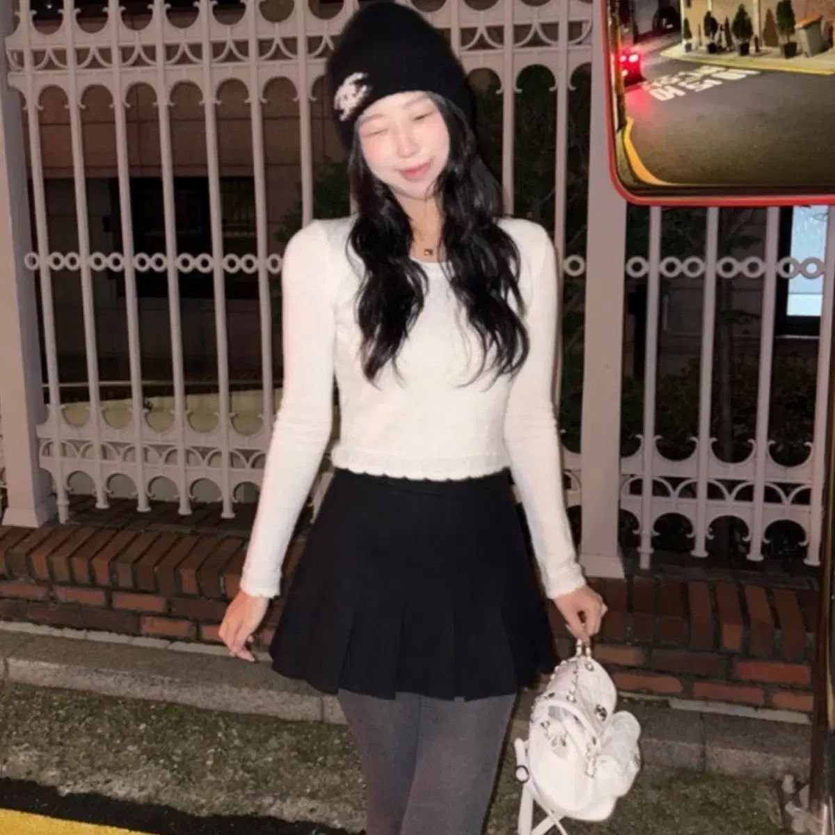 シイェ りつ プリーツ スカート ブラック s