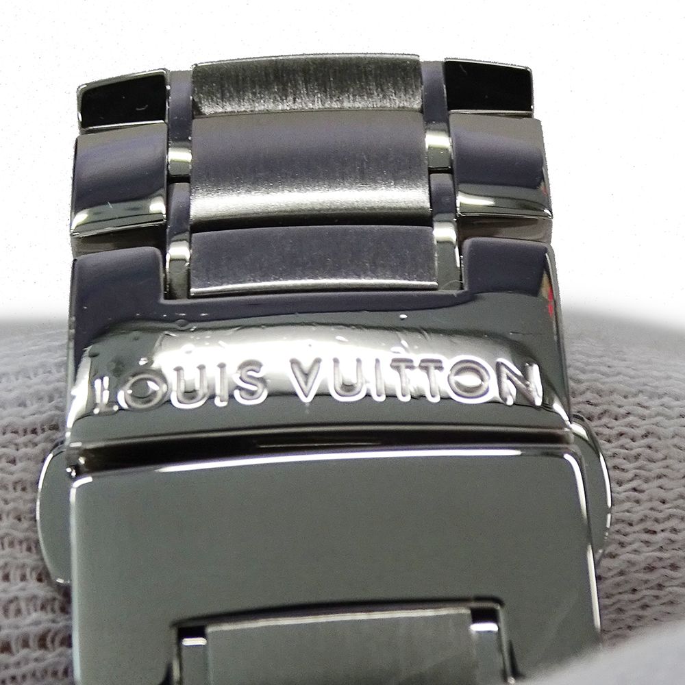  ルイ ヴィトン LOUIS VUITTON 時計 メンズ ブランド タンブール クロノグラフ 自動巻き AT ステンレス SS Q1122 シルバー ブラウン 磨き済み 男性向け 自動巻き時計 腕時計(アナログ)