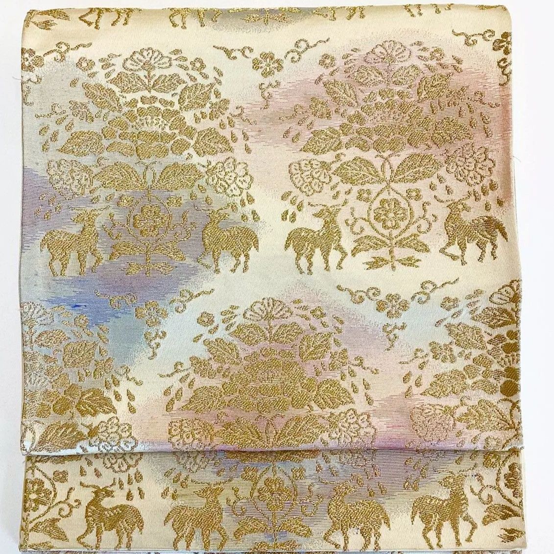 6249］袋帯 草花鹿文様 金糸 六通 正絹 着物 フォーマル - メルカリ