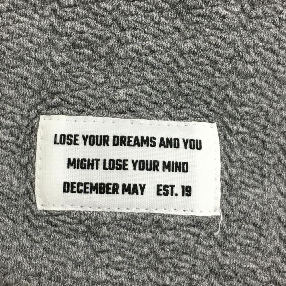 超美品】ディセンバーメイ スカート 杢グレー 凹凸織生地 ウエストロゴ