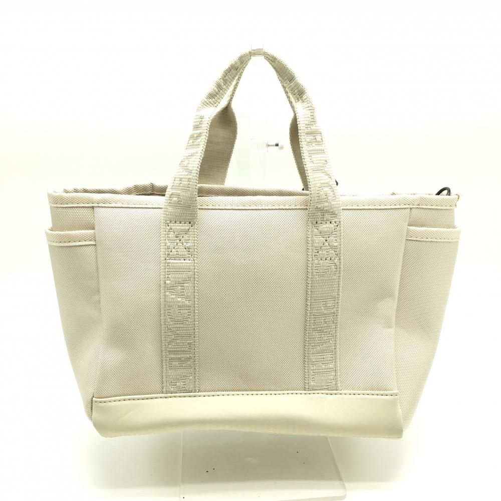 超美品】パーリーゲイツ カートバッグ ベージュ 内外ポケット