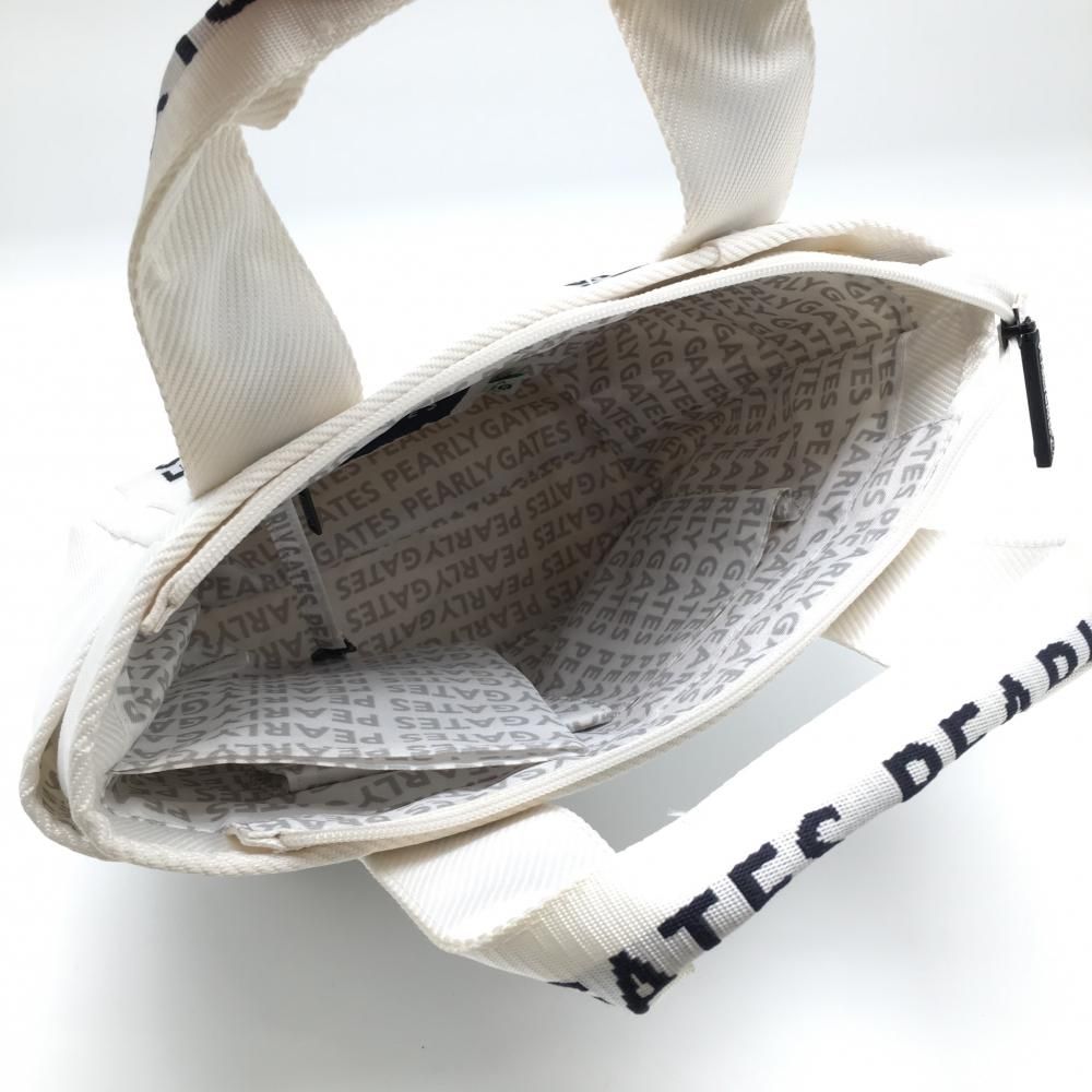 パーリーゲイツ カートバッグ 白 ロゴ 内外ポケットゴルフ PEARLY