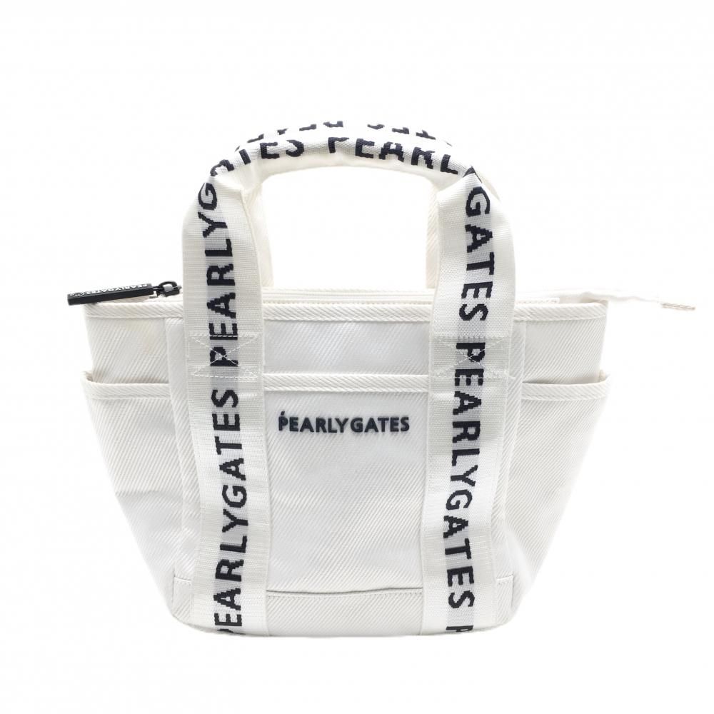 パーリーゲイツ カートバッグ 白 ロゴ 内外ポケットゴルフ PEARLY