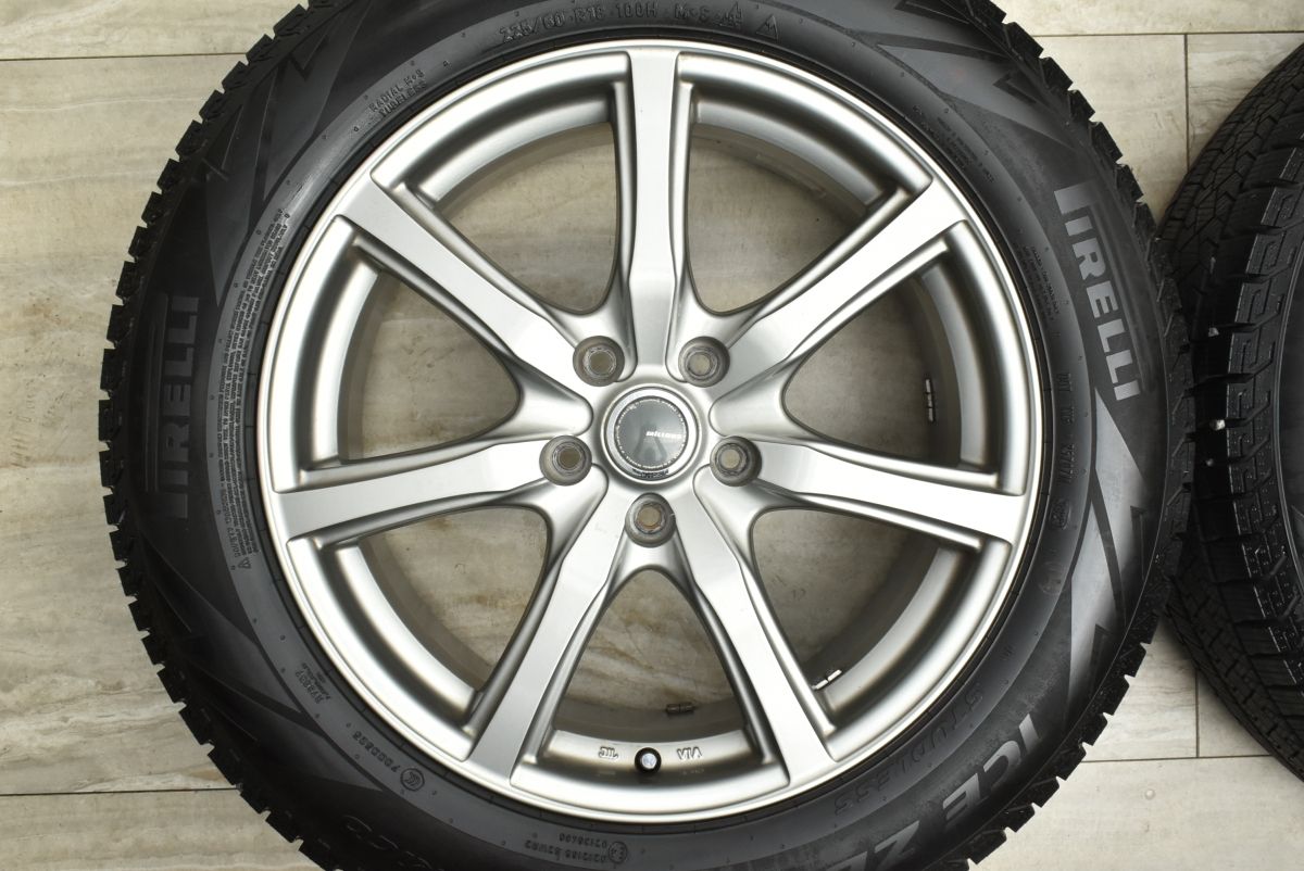 バリ溝 ミルアス 18 in 7 5 J 48 PCD 114 3 アイスゼロ 225 60 R レクサスNX ハリアー RAV 4 エクストレイル CX レガシィアウトバック