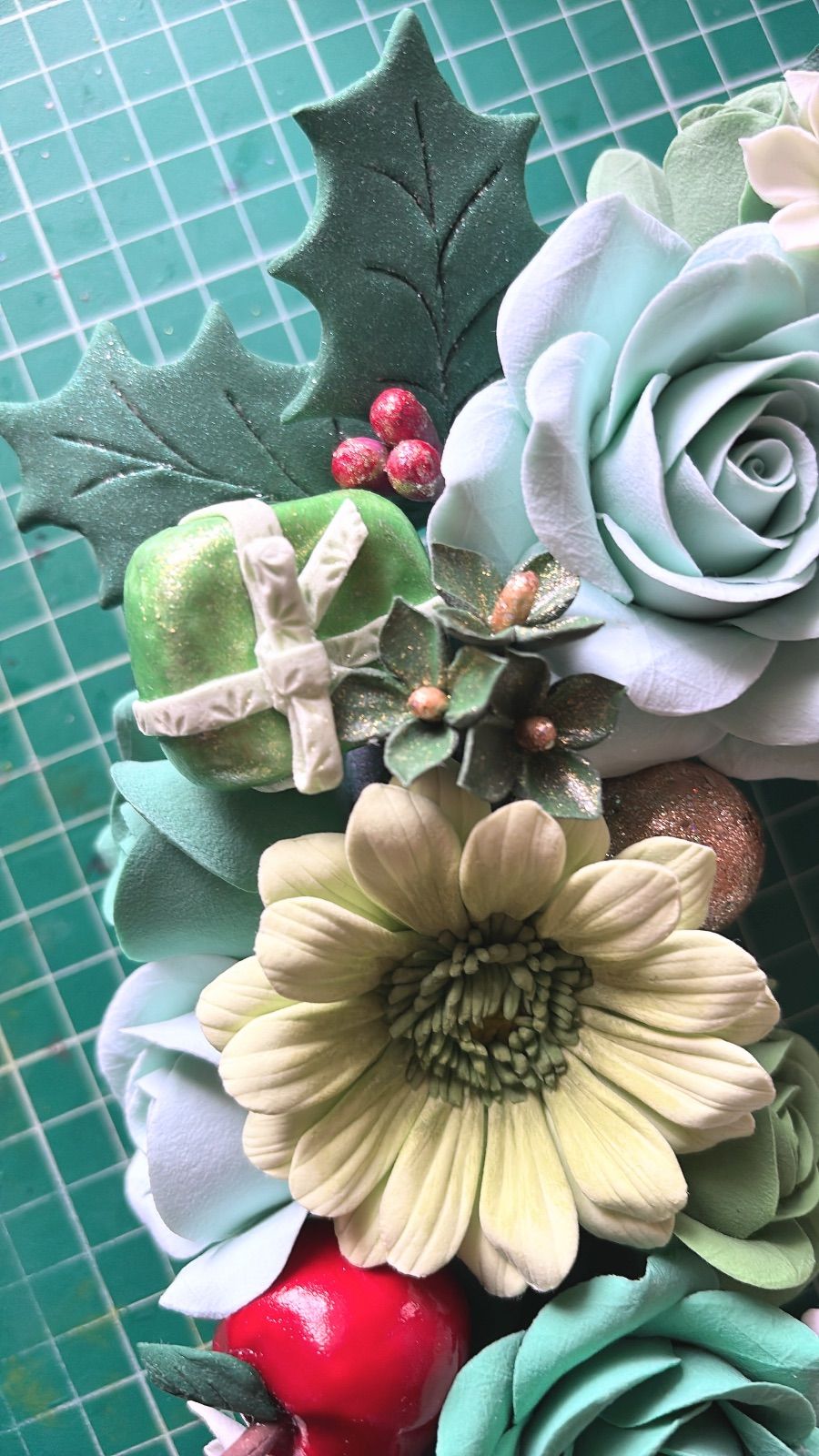 クレイフラワー 緑の