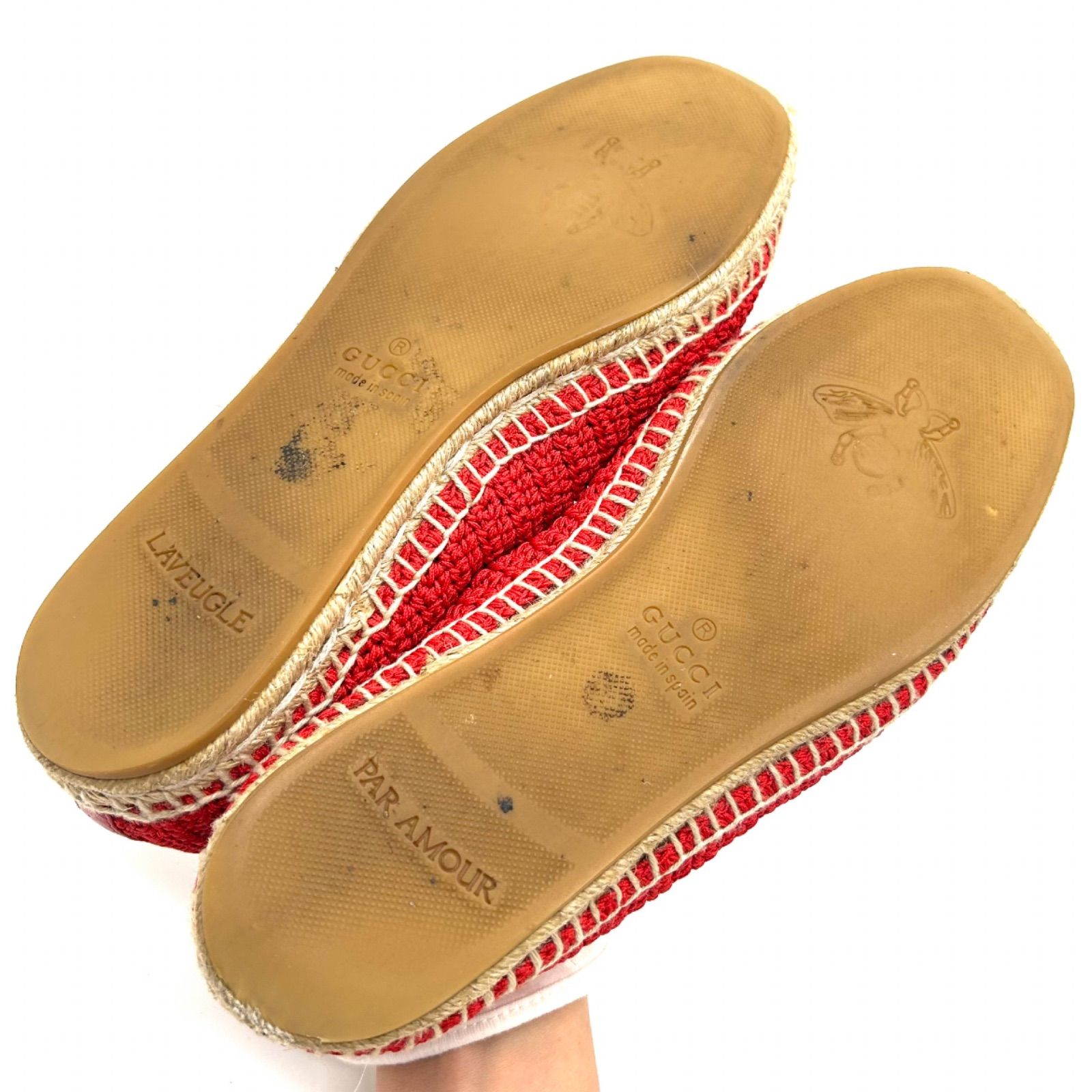 GUCCI グッチ GGマーモント エスパドリーユ フラットシューズ