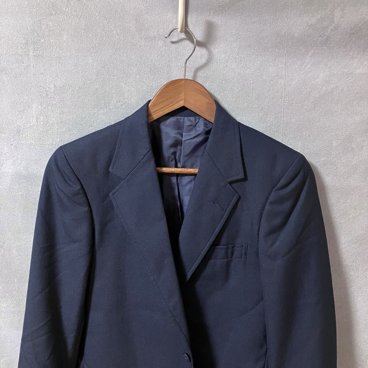 VAN JAC ヴァンヂャケット ポリエステルウール スクールサージ 段返り