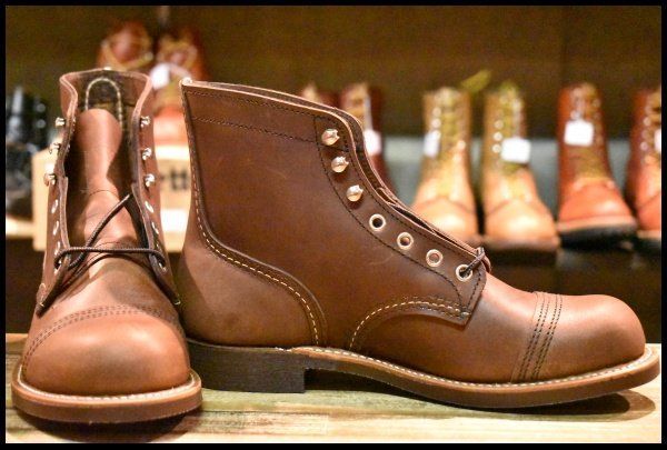 7 D 22年 レッドウィング 8111 アイアンレンジャー アンバー ハーネス キャップトゥ ブラウン ブーツ redwing FF 105