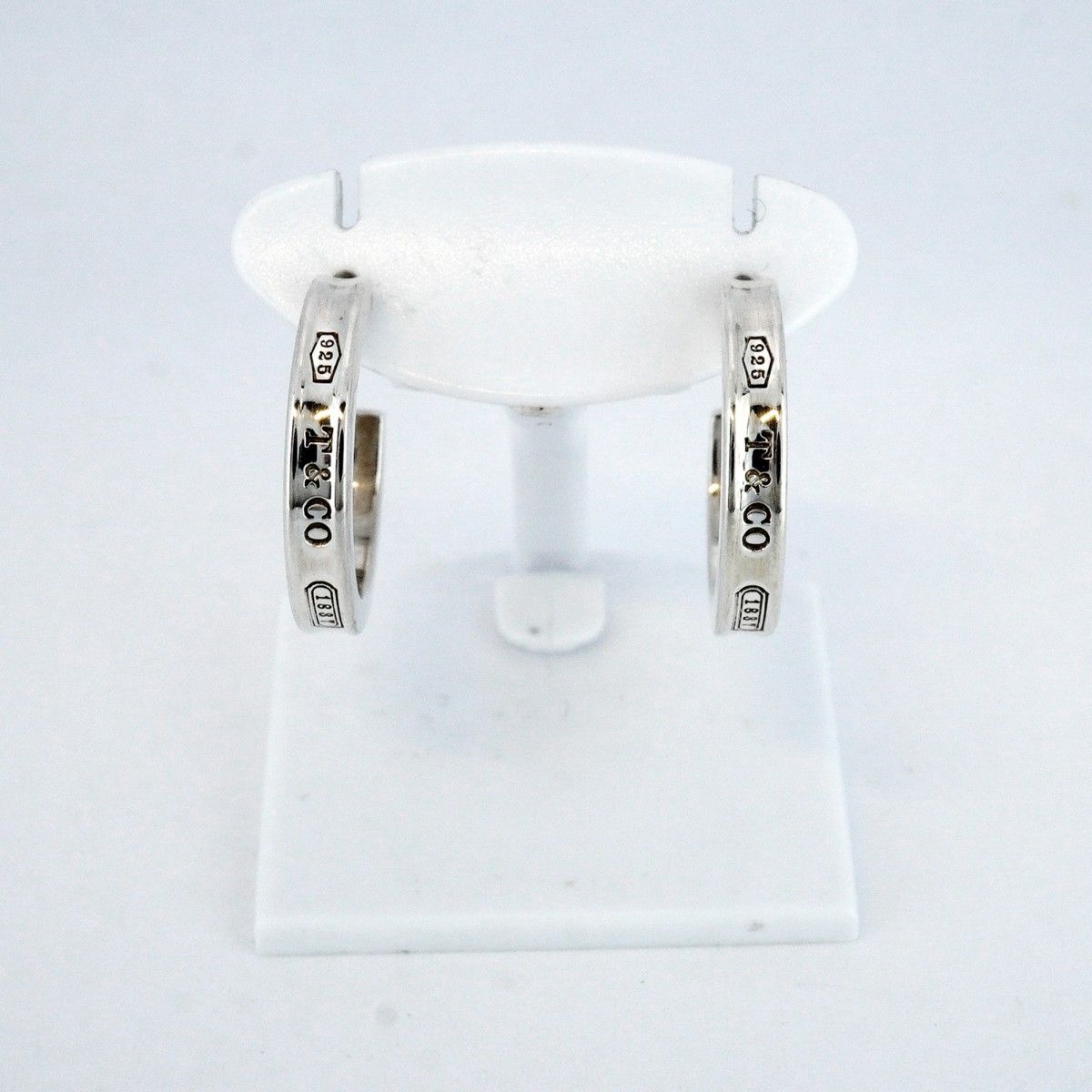 5jpb0244】ティファニー ピアス ナロー/1837/フープ シルバー925【中古