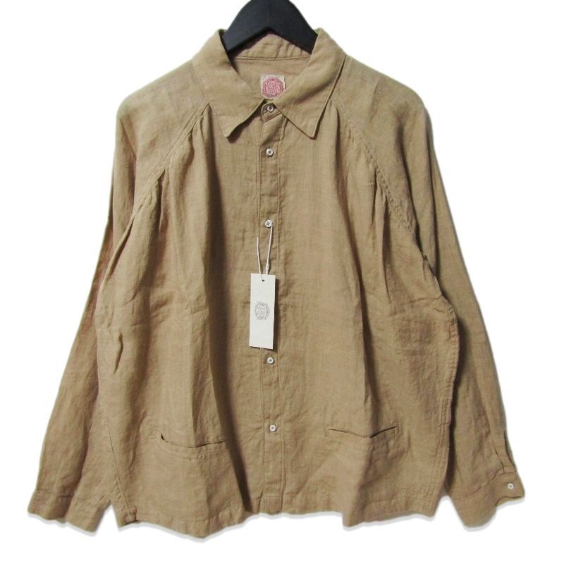 FUNSET OF ART ファンセットオブアート 長袖シャツ -178 フランスリネン ボレロシャツ ベージュ M