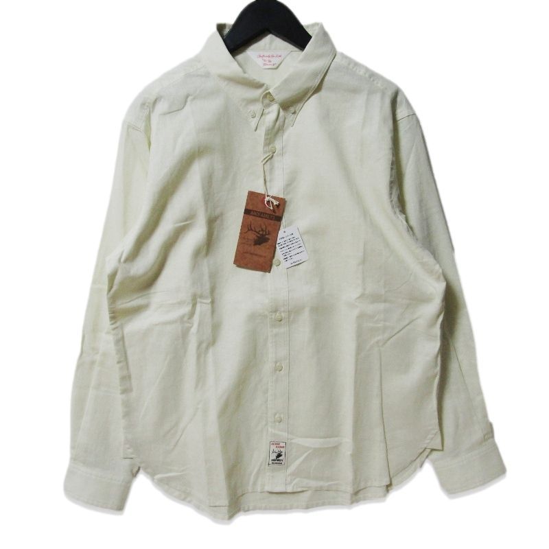 アンドファミリー 長袖ボタンダウンシャツ SHL-2506814 C.L.B.D L S SHIRTS コットンリネン ホワイト 白