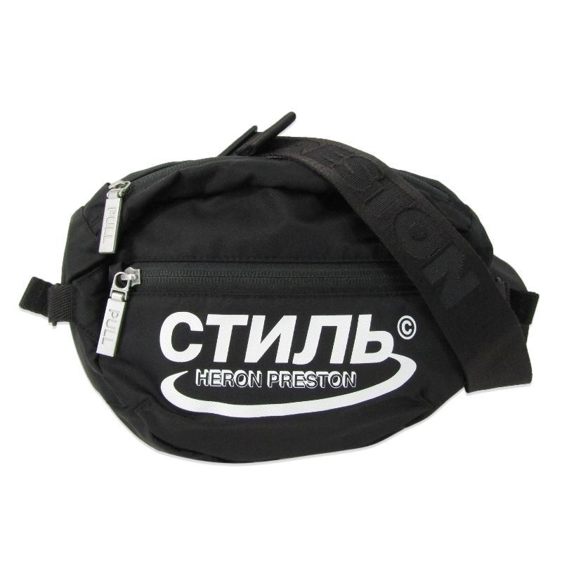 HERON PRESTON ヘロンプレストン ファニーパック HMNR 21-076 FANNY PACK DOTS CTNMB ウエストバッグ ボディバッグ ブラック 黒